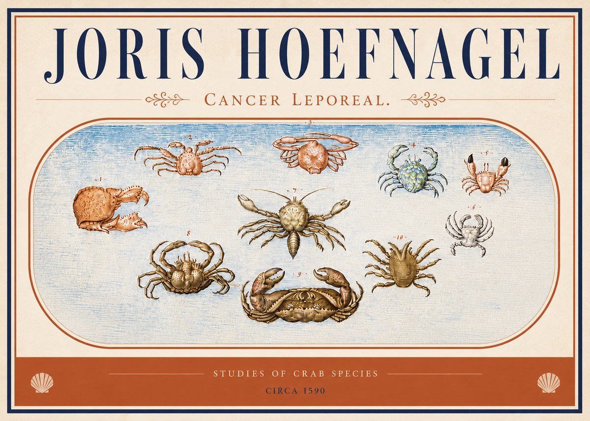 Joris Hoefnagel Cancer Leporeal. No4 - Plakát