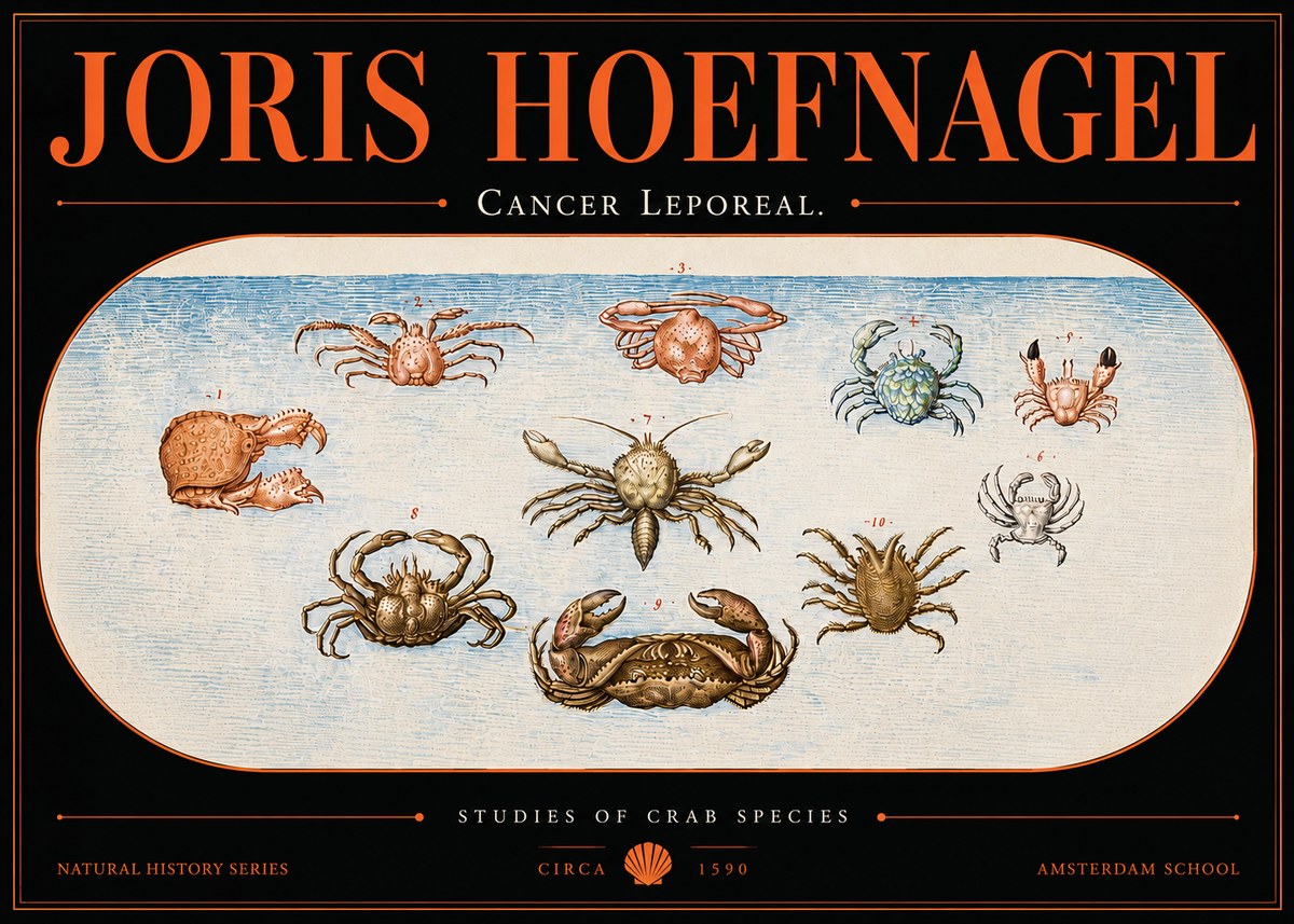 Joris Hoefnagel Cancer Leporeal. No5 - Plakát