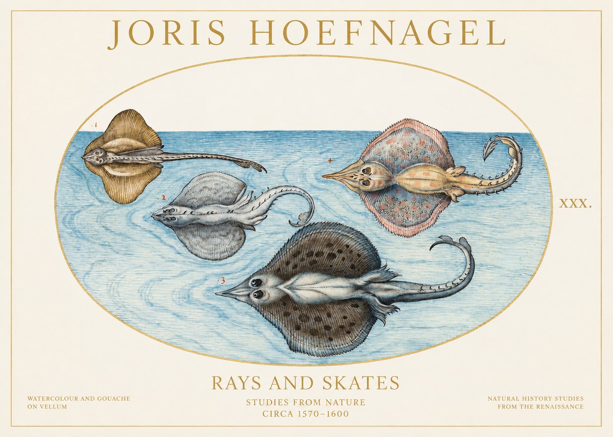 Joris Hoefnagel Rays and Skates No1 - Plakát