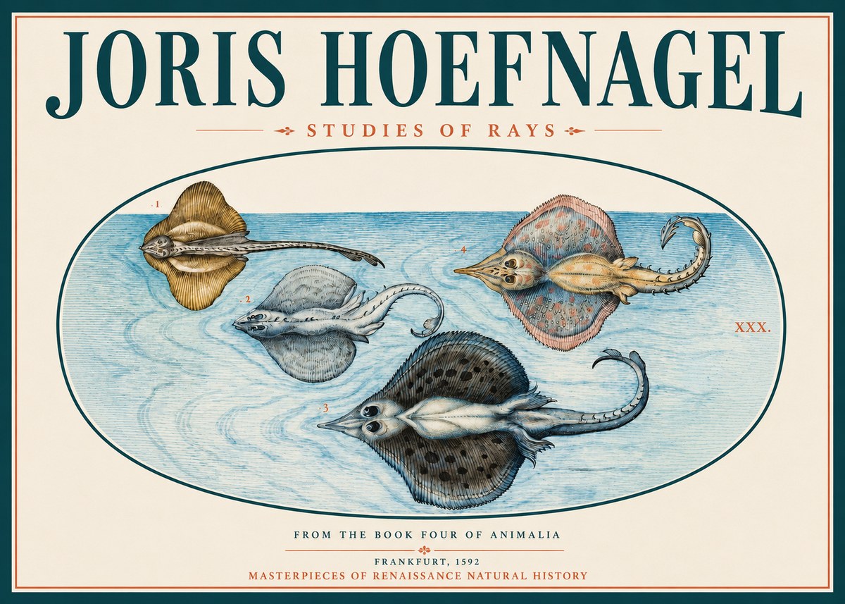 Joris Hoefnagel Rays and Skates No4 - Plakát
