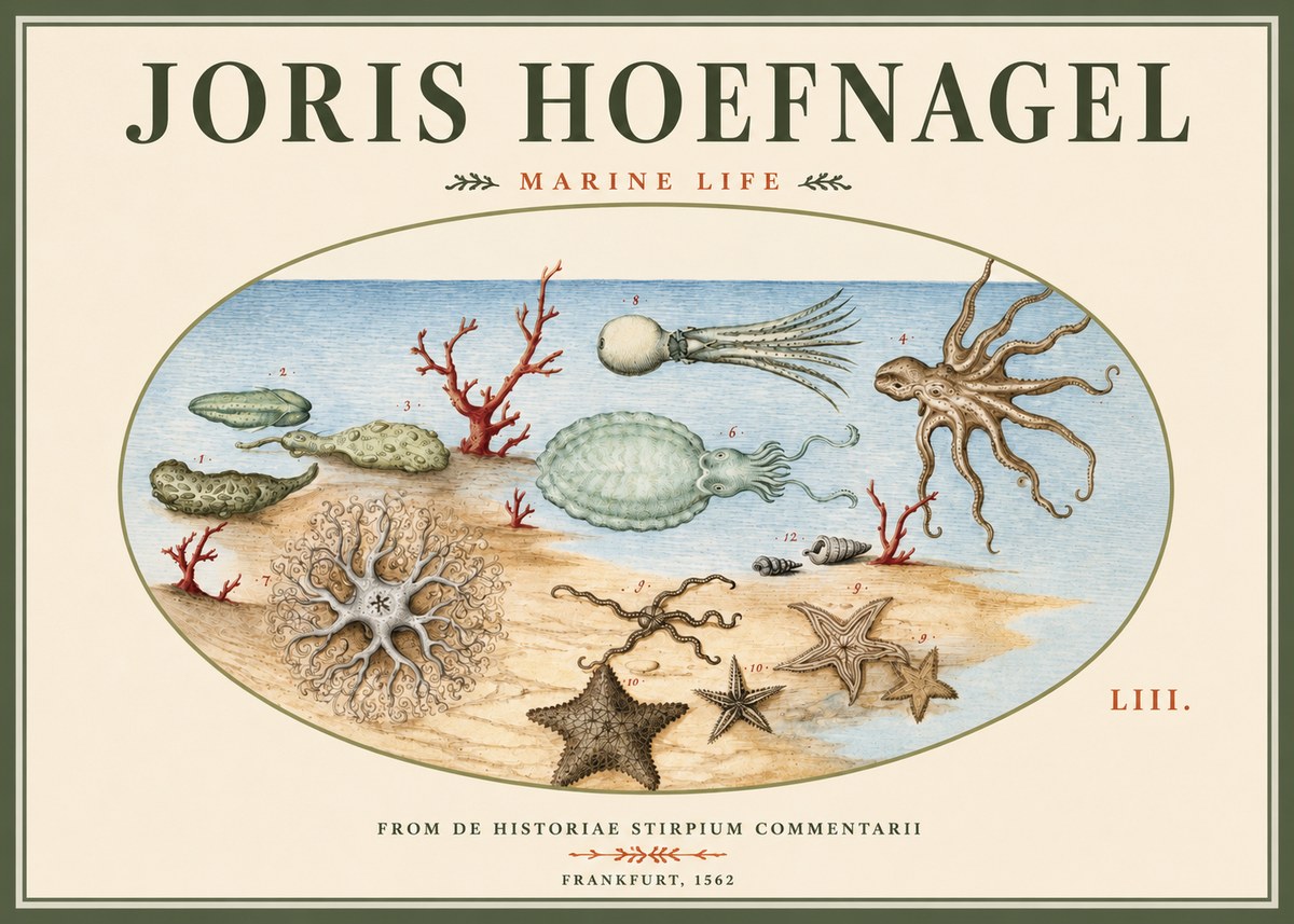 Joris Hoefnagel Marine Life No3 - Plakát