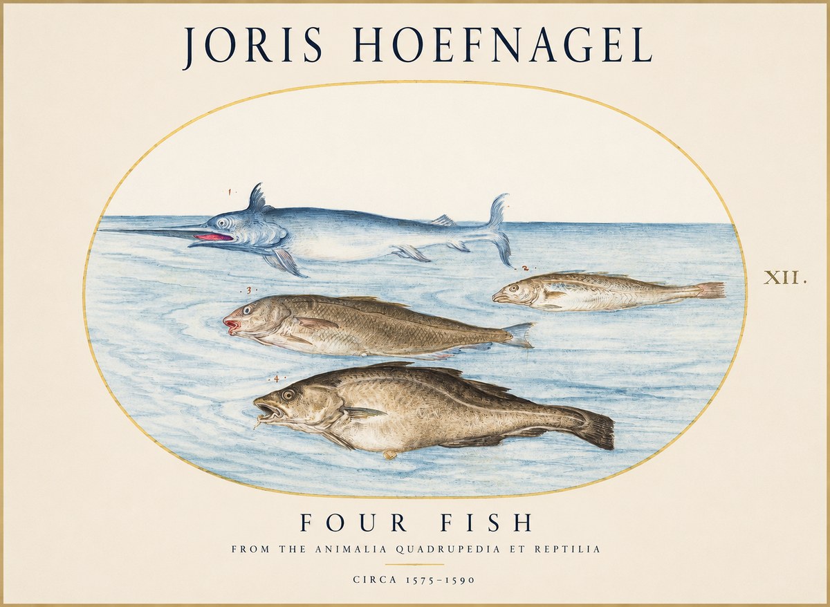 Joris Hoefnagel Four Fish No1 - Plakát