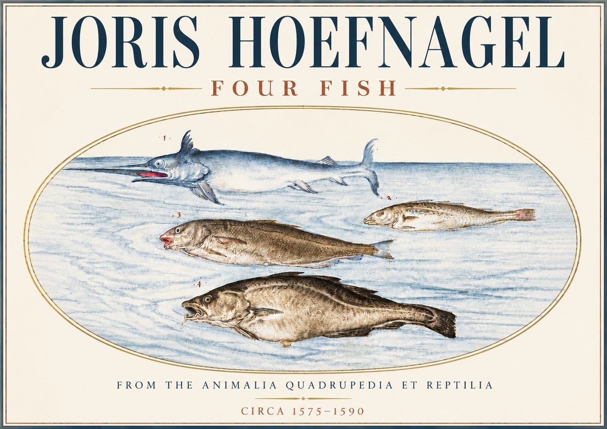 Joris Hoefnagel Four Fish No6 - Plakát