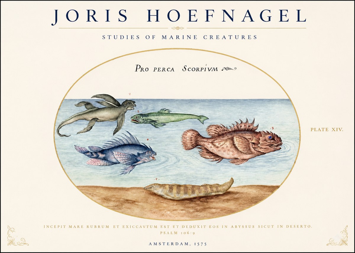Joris Hoefnagel Pro Perca Scorpivm No1 - Plakát