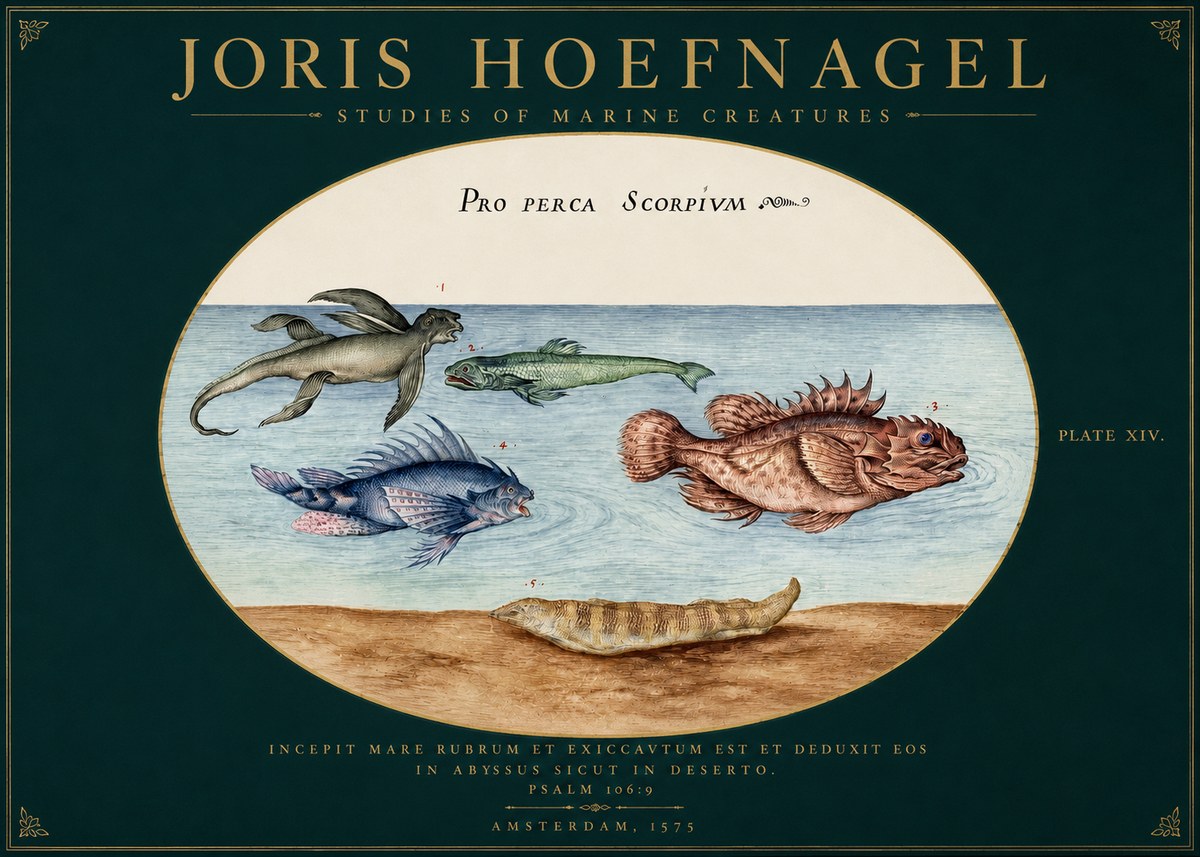 Joris Hoefnagel Pro Perca Scorpivm No2 - Plakát