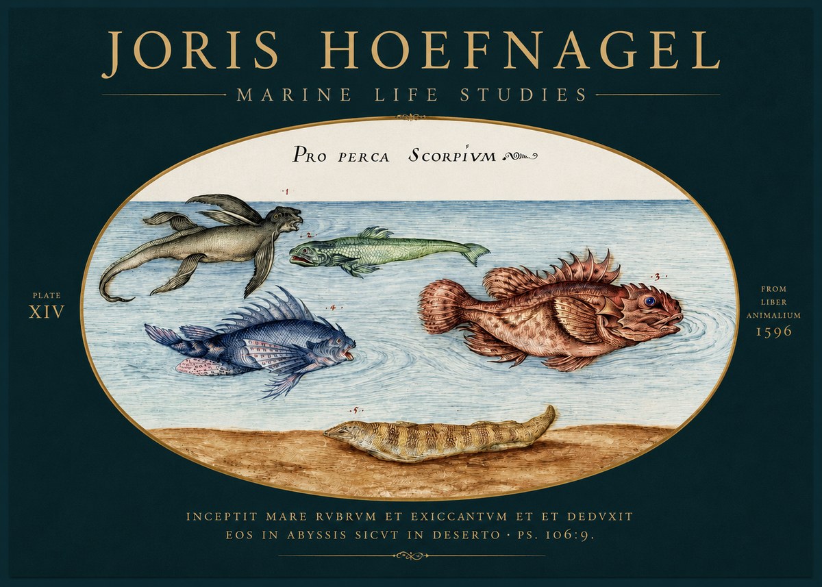 Joris Hoefnagel Pro Perca Scorpivm No4 - Plakát