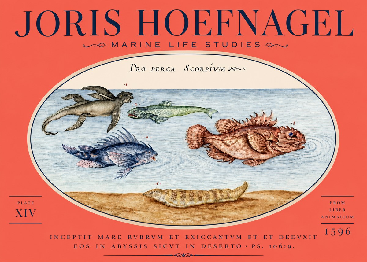 Joris Hoefnagel Pro Perca Scorpivm No5 - Plakát