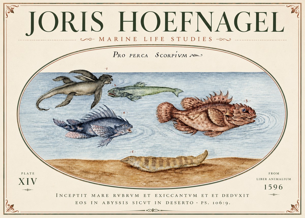 Joris Hoefnagel Pro Perca Scorpivm No6 - Plakát