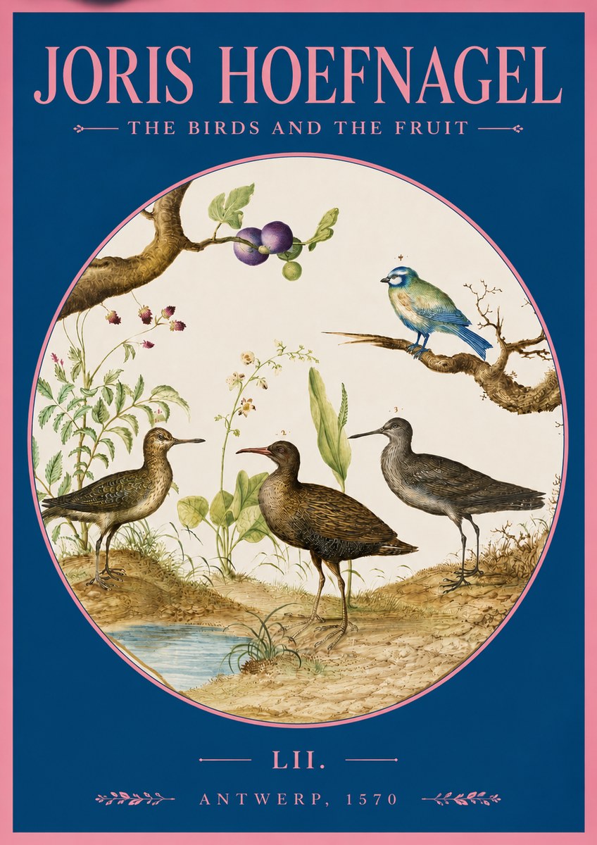 Joris Hoefnagel The Birds and the Fruit No2 - Plakát