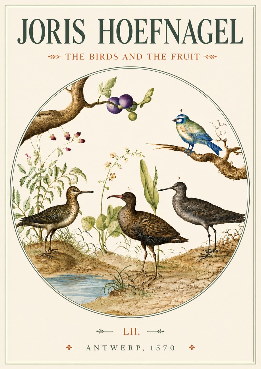 Joris Hoefnagel The Birds and the Fruit No3 - Plakát