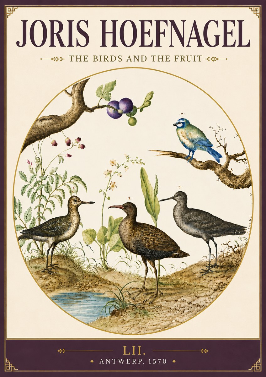 Joris Hoefnagel The Birds and the Fruit No5 - Plakát