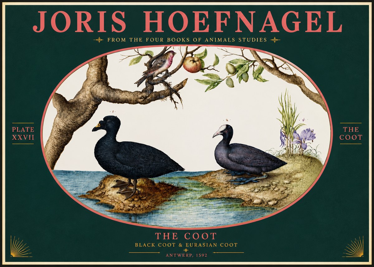 Joris Hoefnagel The Coot No4 - Plakát