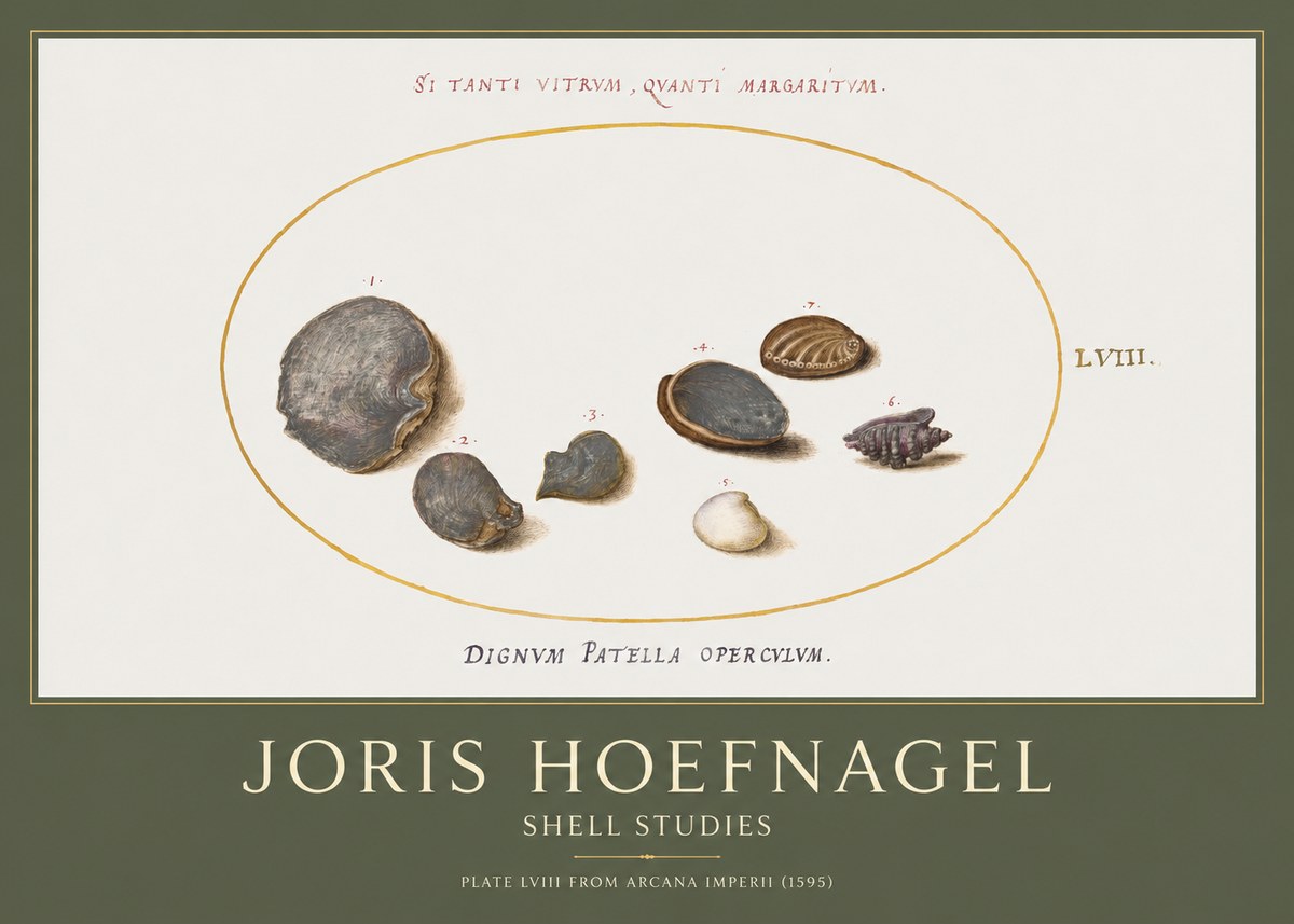 Joris Hoefnagel Six Shells No5 - Plakát