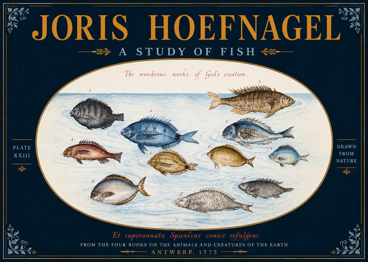 Joris Hoefnagel A Study of Fish No5 - Plakát