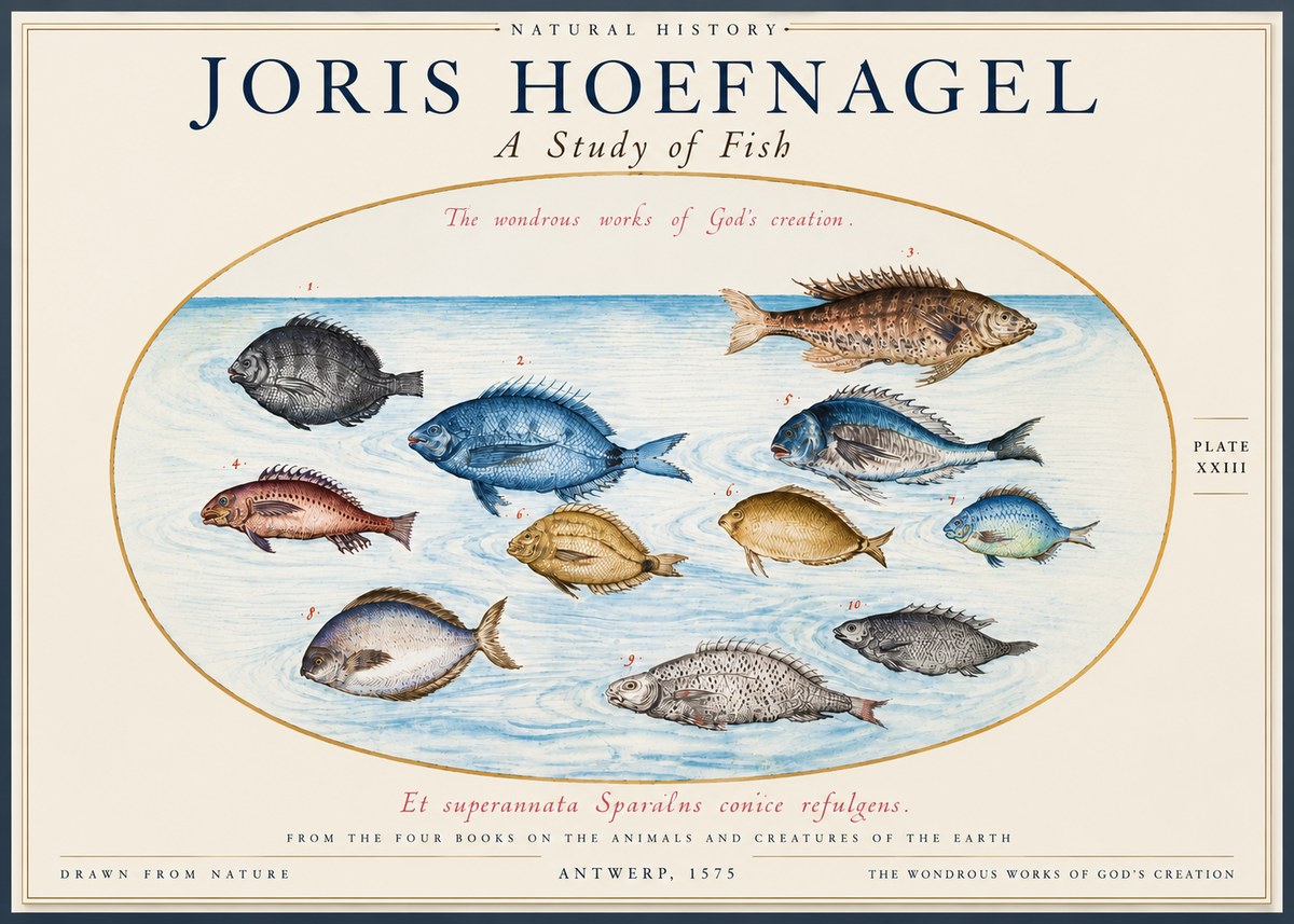 Joris Hoefnagel A Study of Fish No6 - Plakát