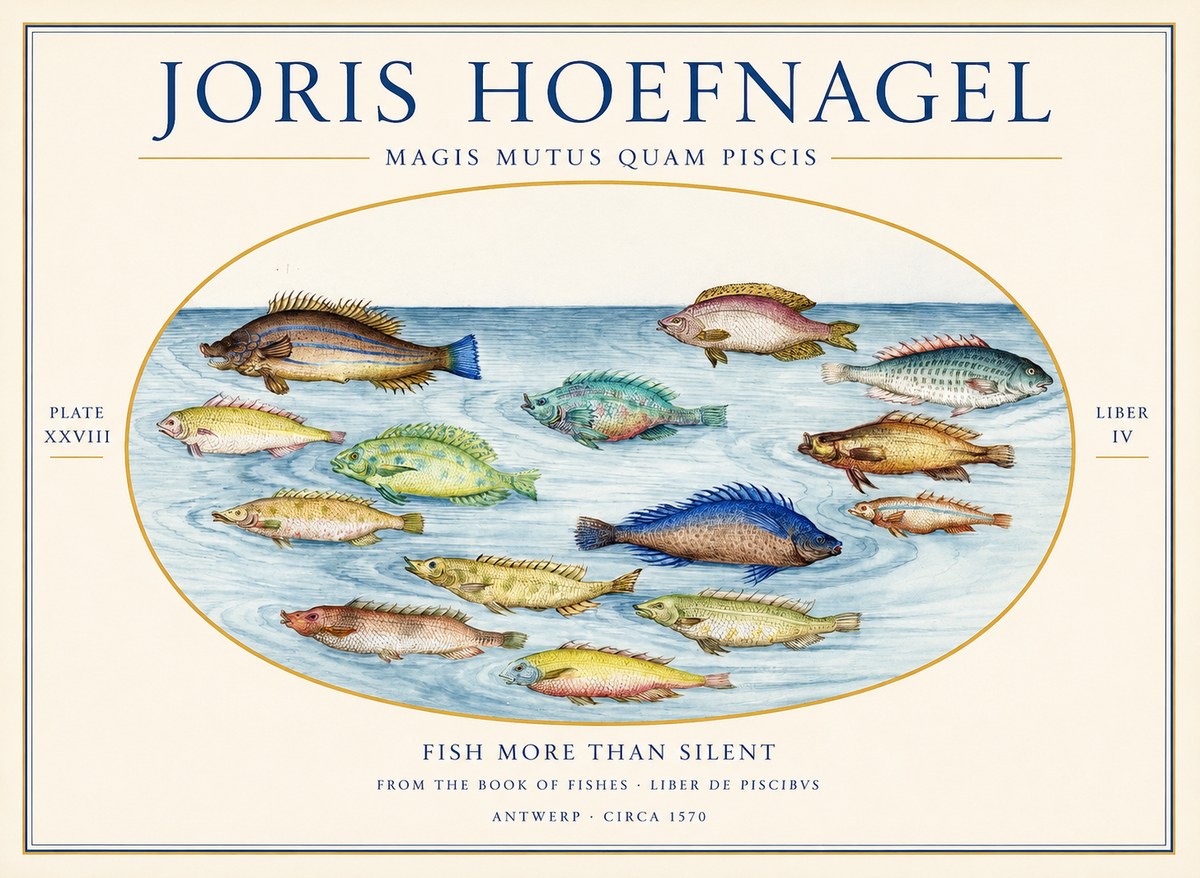 Joris Hoefnagel Fish More Than Silent No1 - Plakát