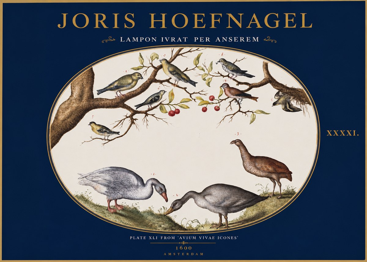Joris Hoefnagel Lampon Ivrat per Anserem No2 - Plakát