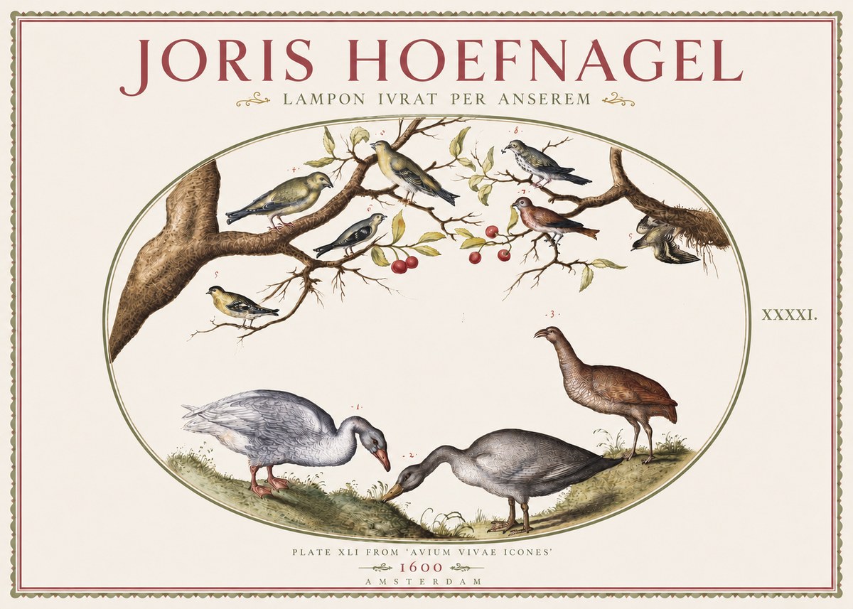 Joris Hoefnagel Lampon Ivrat per Anserem No3 - Plakát