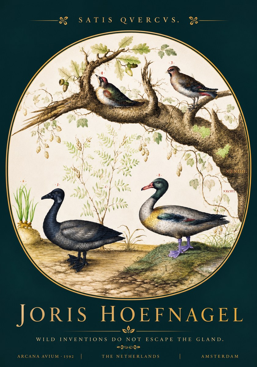 Joris Hoefnagel Satis Quercus. Birds of the Marsh No4 - Plakát