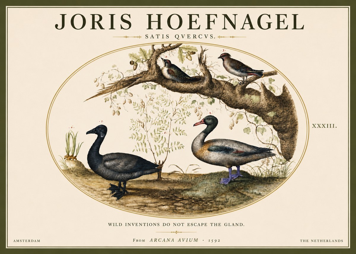 Joris Hoefnagel Satis Quercus. Birds of the Marsh No5 - Plakát