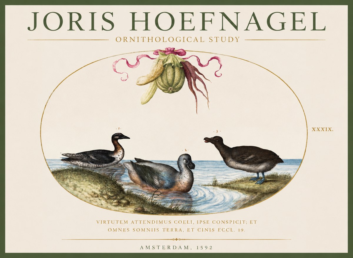 Joris Hoefnagel Ornithological Study No1 - Plakát