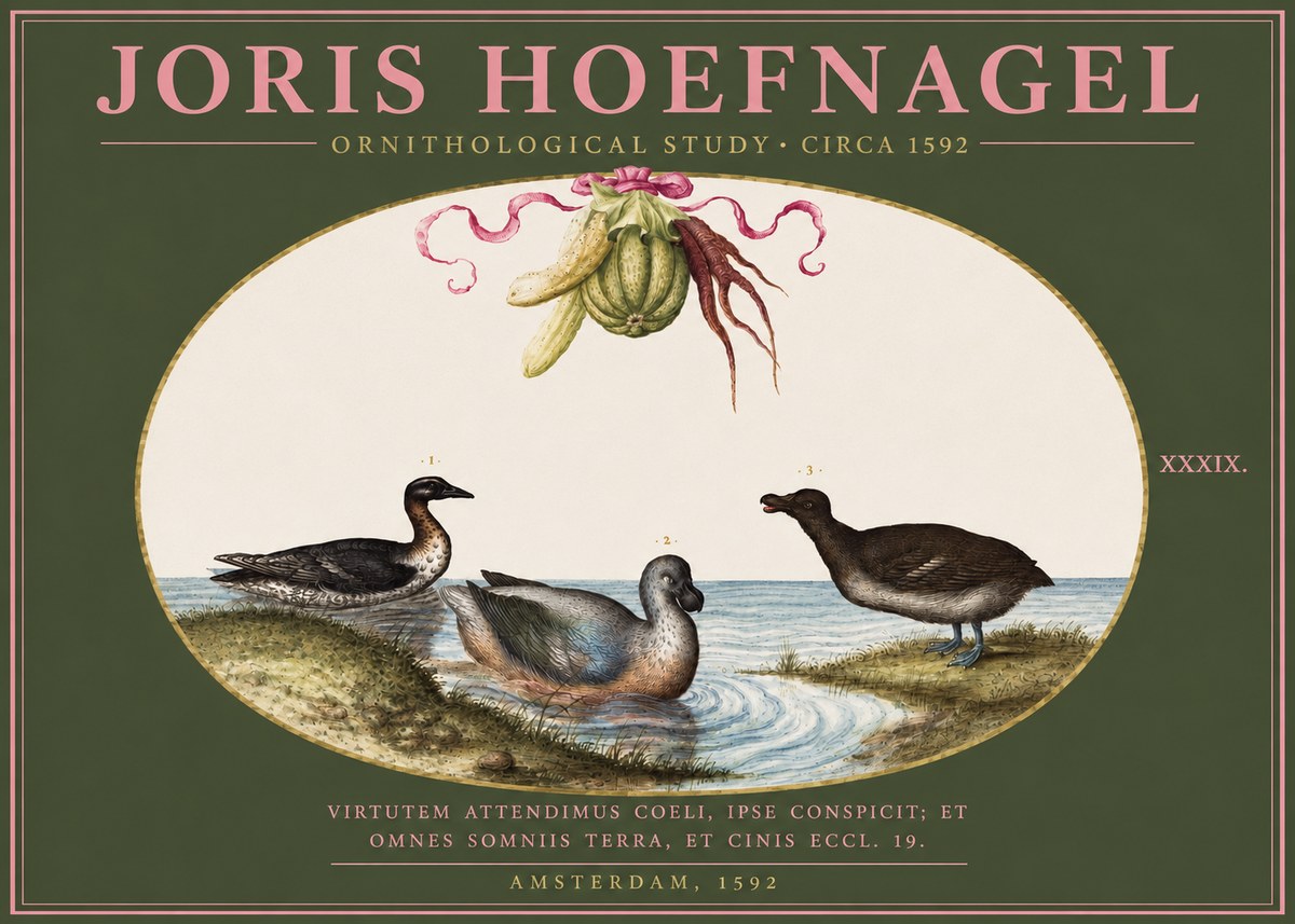 Joris Hoefnagel Ornithological Study No4 - Plakát