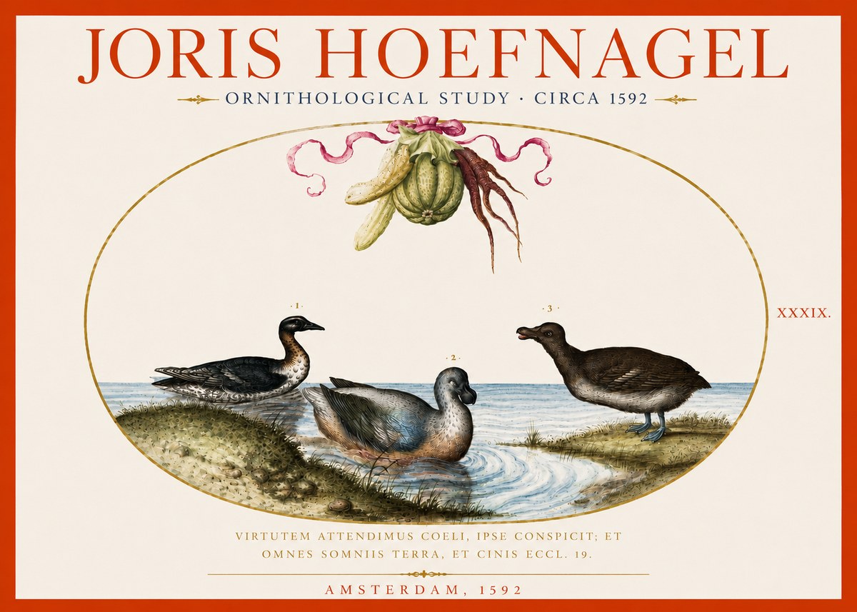 Joris Hoefnagel Ornithological Study No5 - Plakát