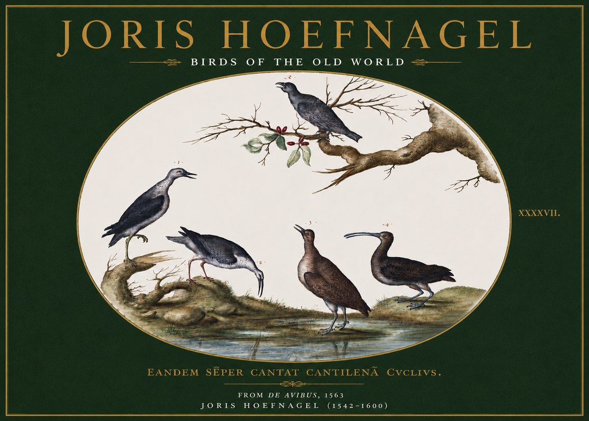 Joris Hoefnagel Birds of the Old World No3 - Plakát