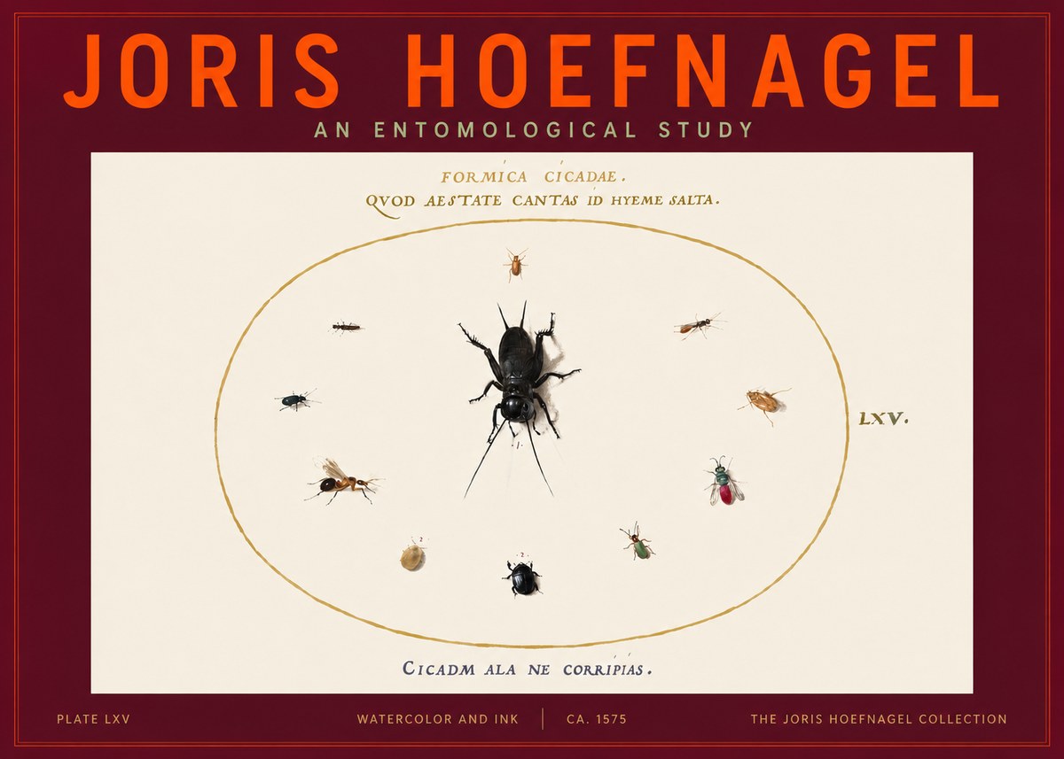 Joris Hoefnagel Formica Cicadae No4 - Plakát