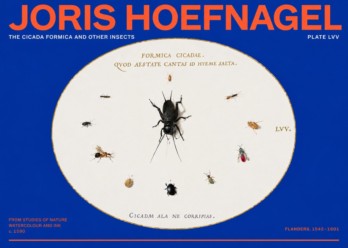 Joris Hoefnagel Formica Cicadae No6 - Plakát