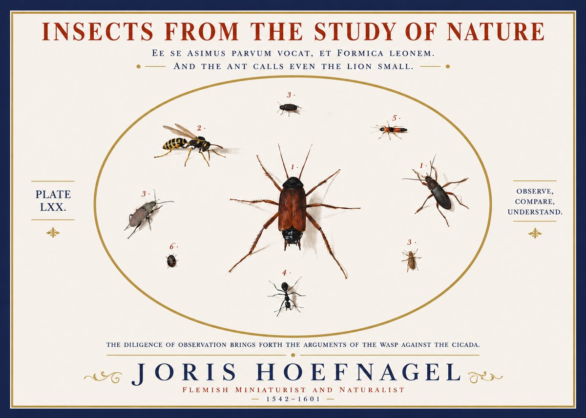 Joris Hoefnagel Insects from the Study of Nature No3 - Plakát
