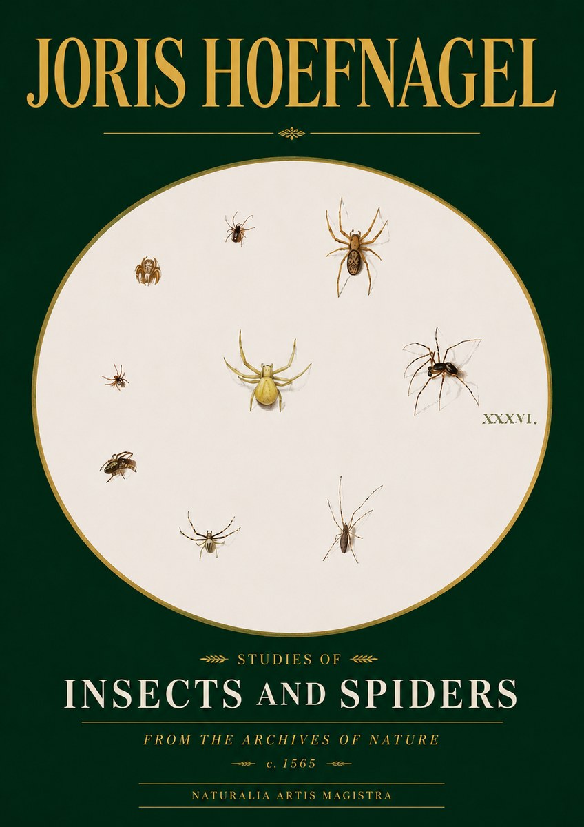 Joris Hoefnagel Studies of Insects and Spiders No3 - Plakát