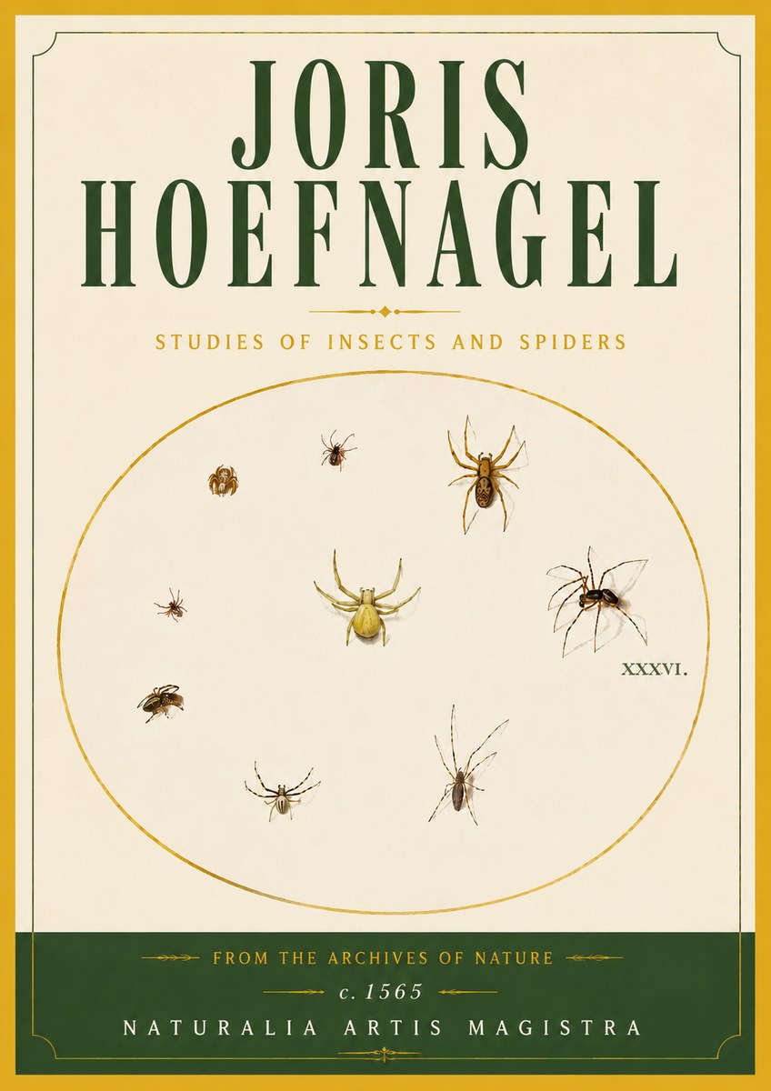Joris Hoefnagel Studies of Insects and Spiders No6 - Plakát