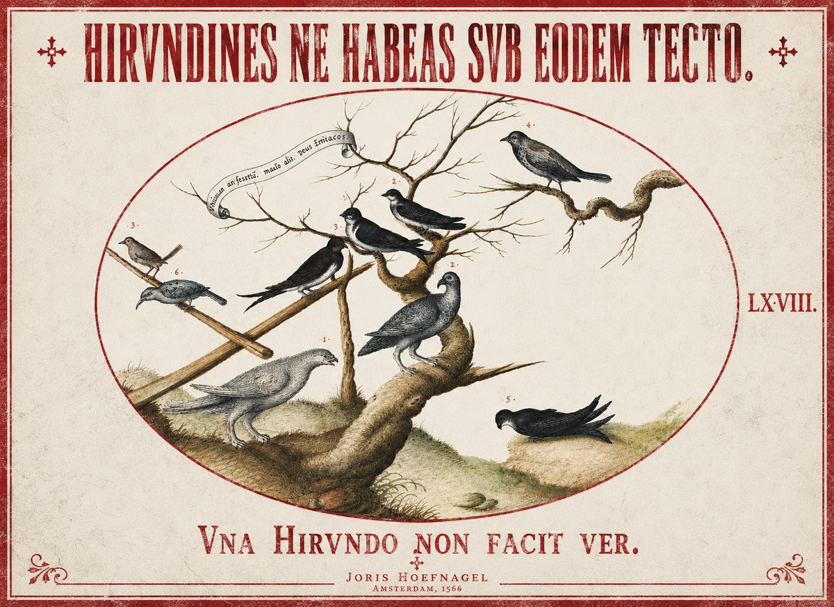 Joris Hoefnagel Birds Study No3 - Plakát