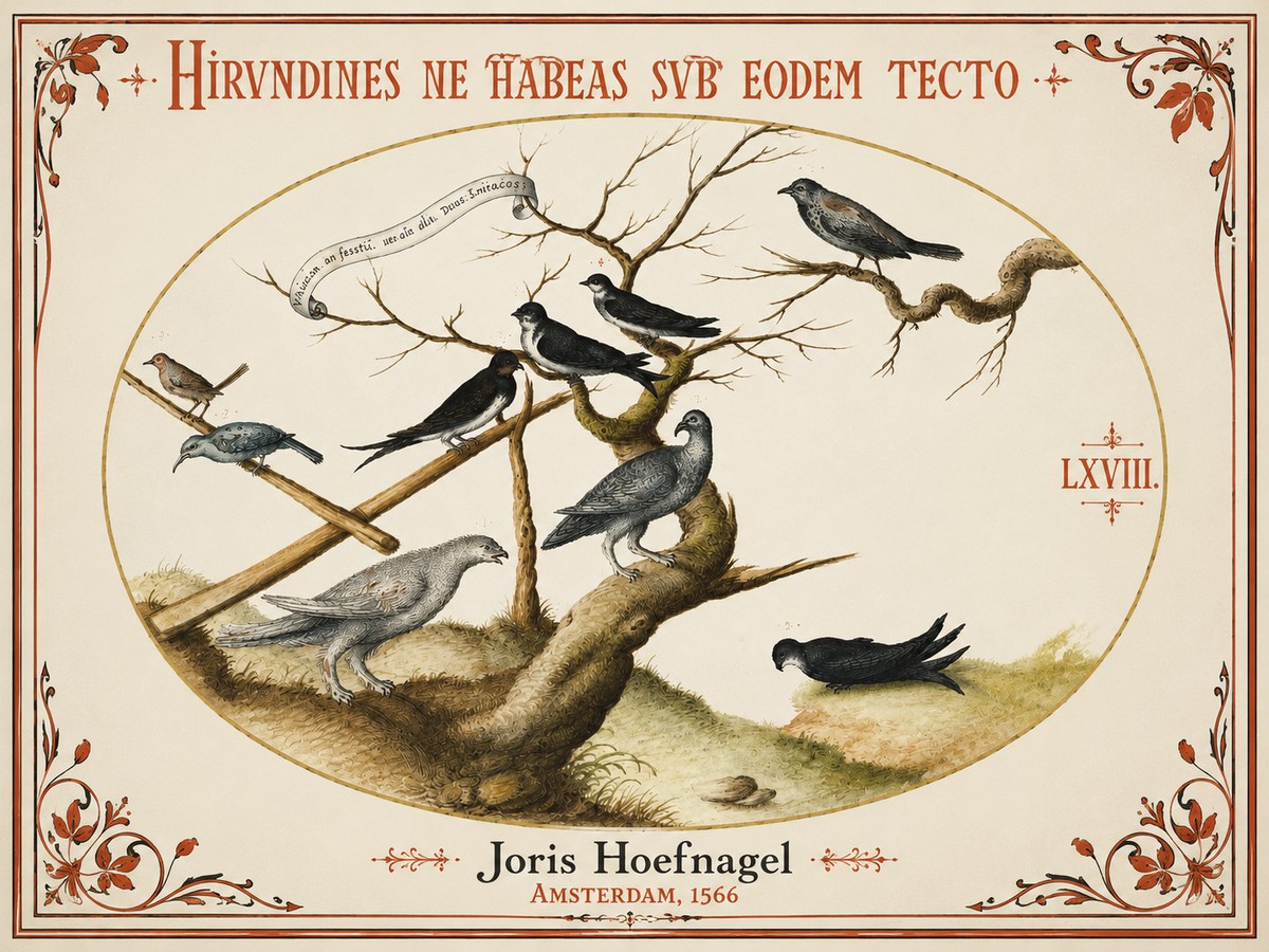 Joris Hoefnagel Birds Study No4 - Plakát