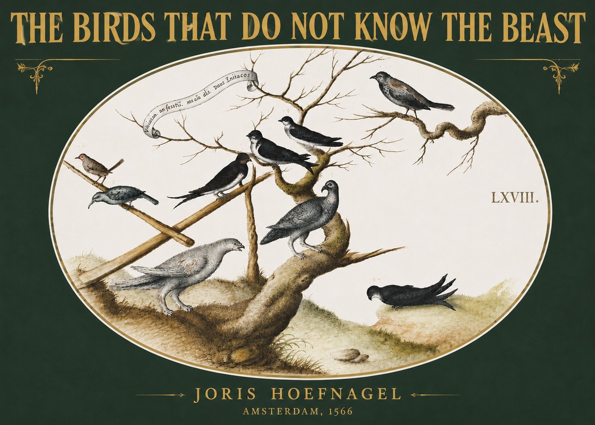 Joris Hoefnagel Birds Study No5 - Plakát