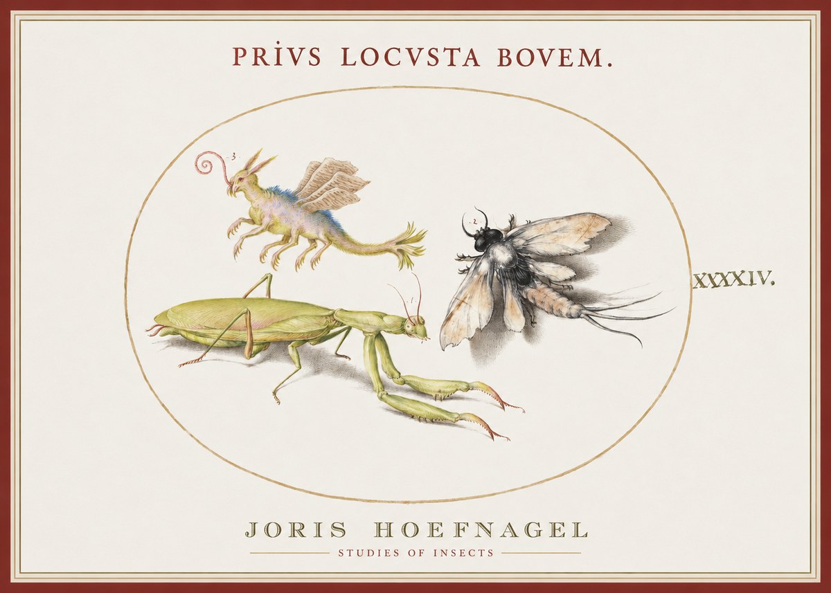 Joris Hoefnagel Privs Locvsta Bovem. No1 - Plakát