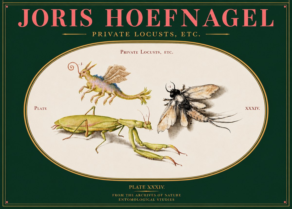 Joris Hoefnagel Privs Locvsta Bovem. No4 - Plakát
