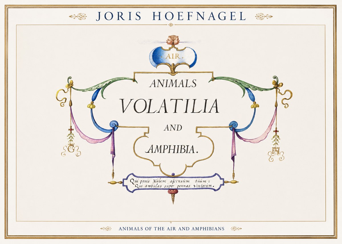 Joris Hoefnagel Animals Volatilia and Amphibia. No1 - Plakát