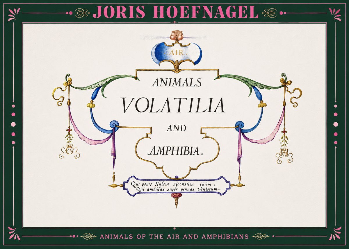 Joris Hoefnagel Animals Volatilia and Amphibia. No2 - Plakát