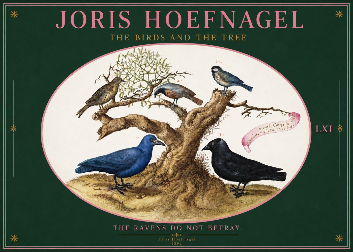 Joris Hoefnagel The Birds and the Tree No2 - Plakát