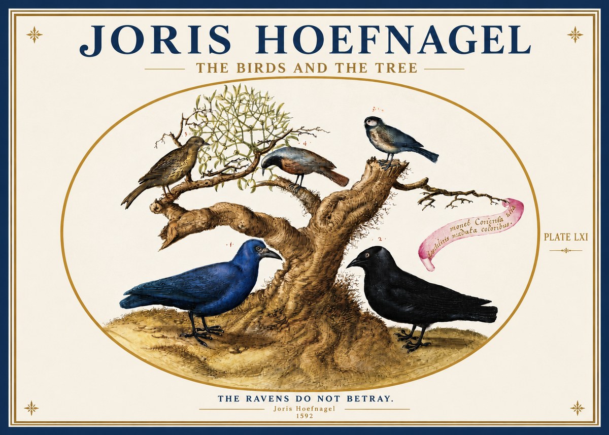 Joris Hoefnagel The Birds and the Tree No3 - Plakát