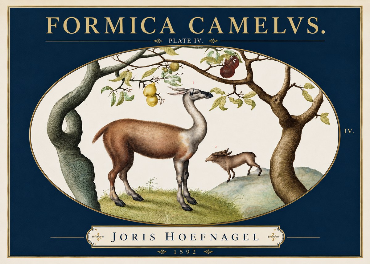 Joris Hoefnagel Formicamelus. No5 - Plakát