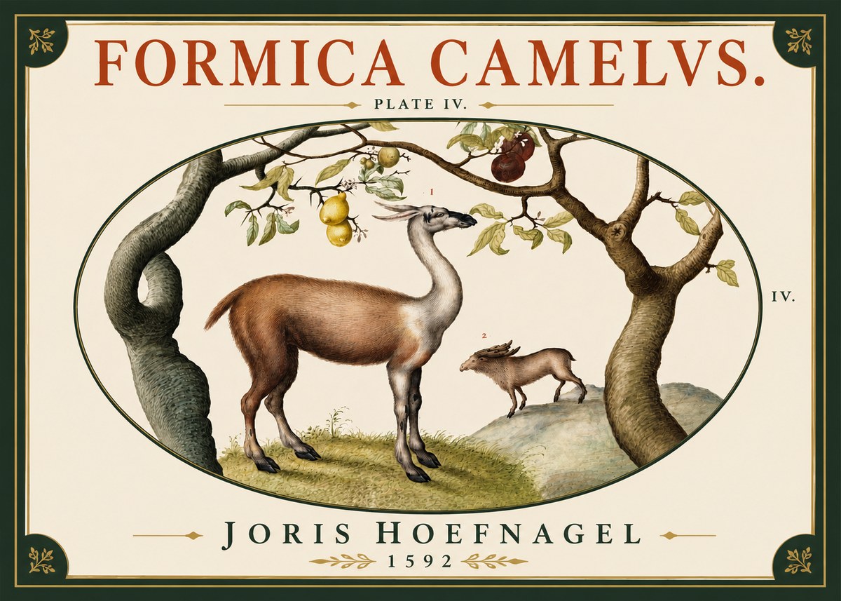 Joris Hoefnagel Formicamelus. No6 - Plakát
