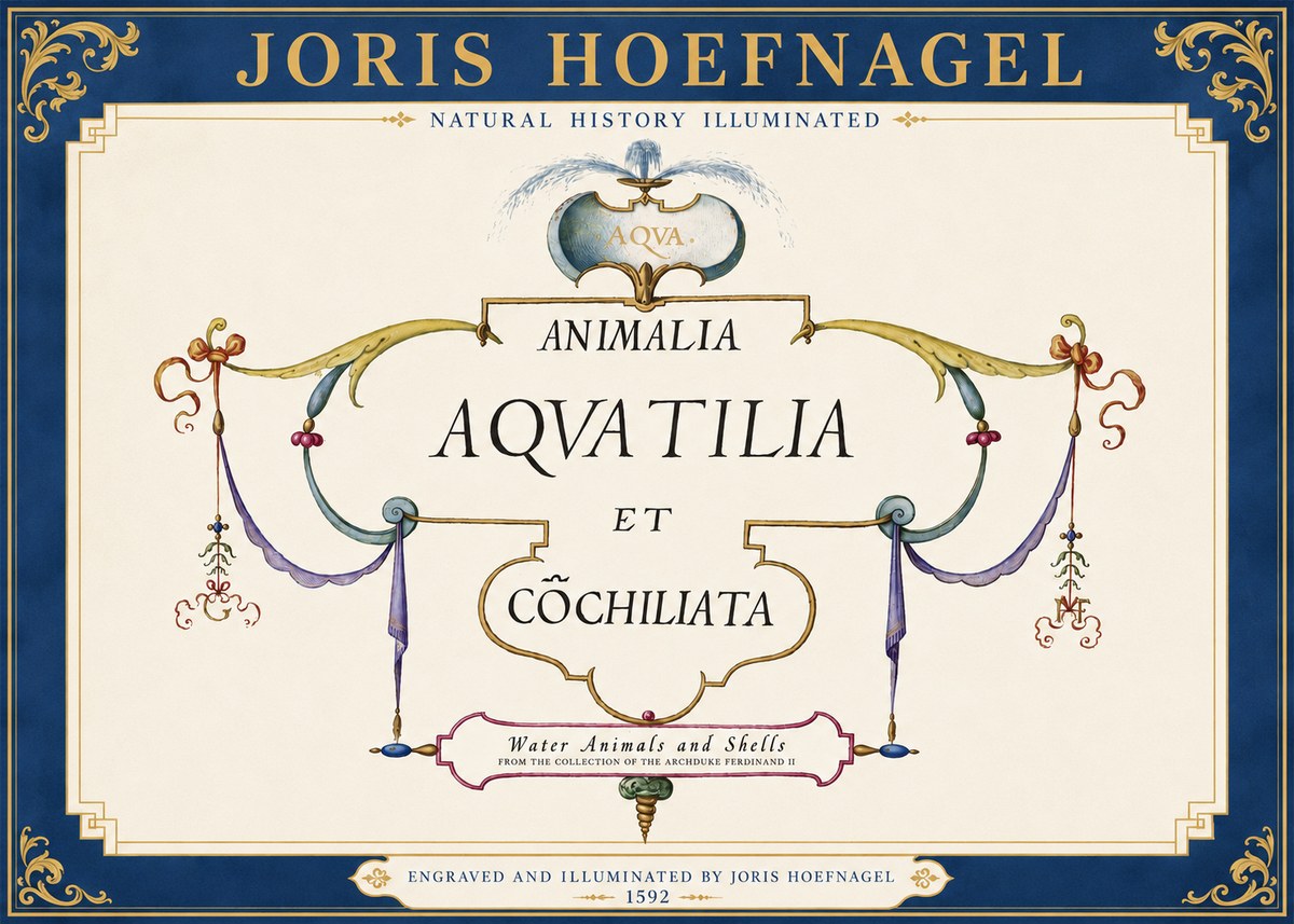 Joris Hoefnagel Animalia Aquatilia Et Cochiliata No3 - Plakát