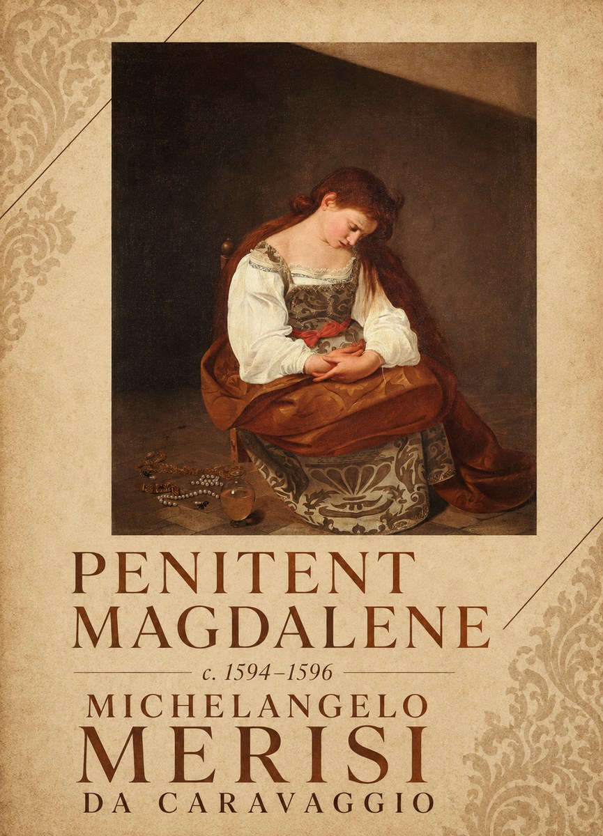 Michelangelo Merisi da Caravaggio Penitent Magdalene No3 - Plakát