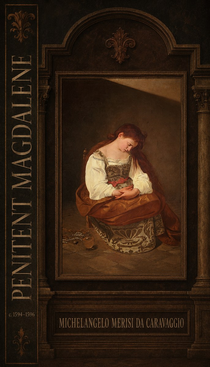 Michelangelo Merisi da Caravaggio Penitent Magdalene No4 - Plakát