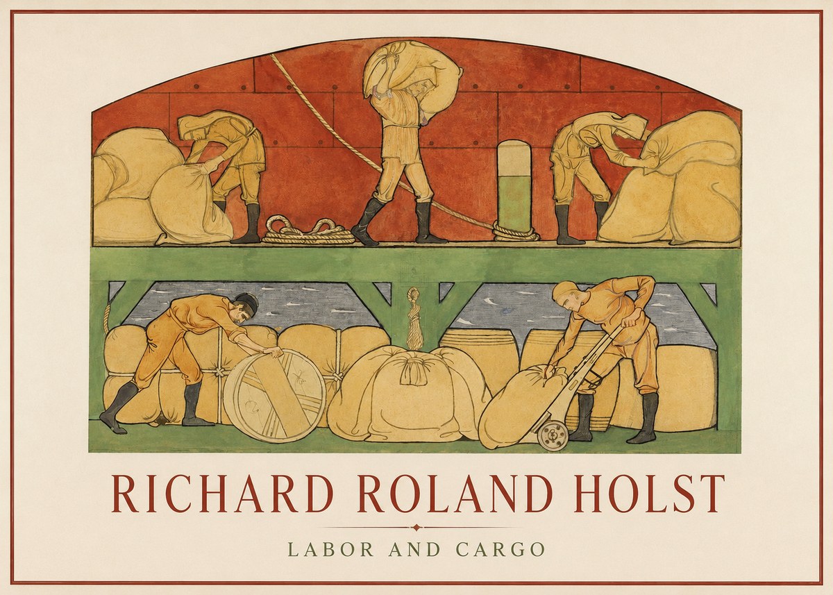 Richard Roland Holst Labor and Cargo No1 - Plakát