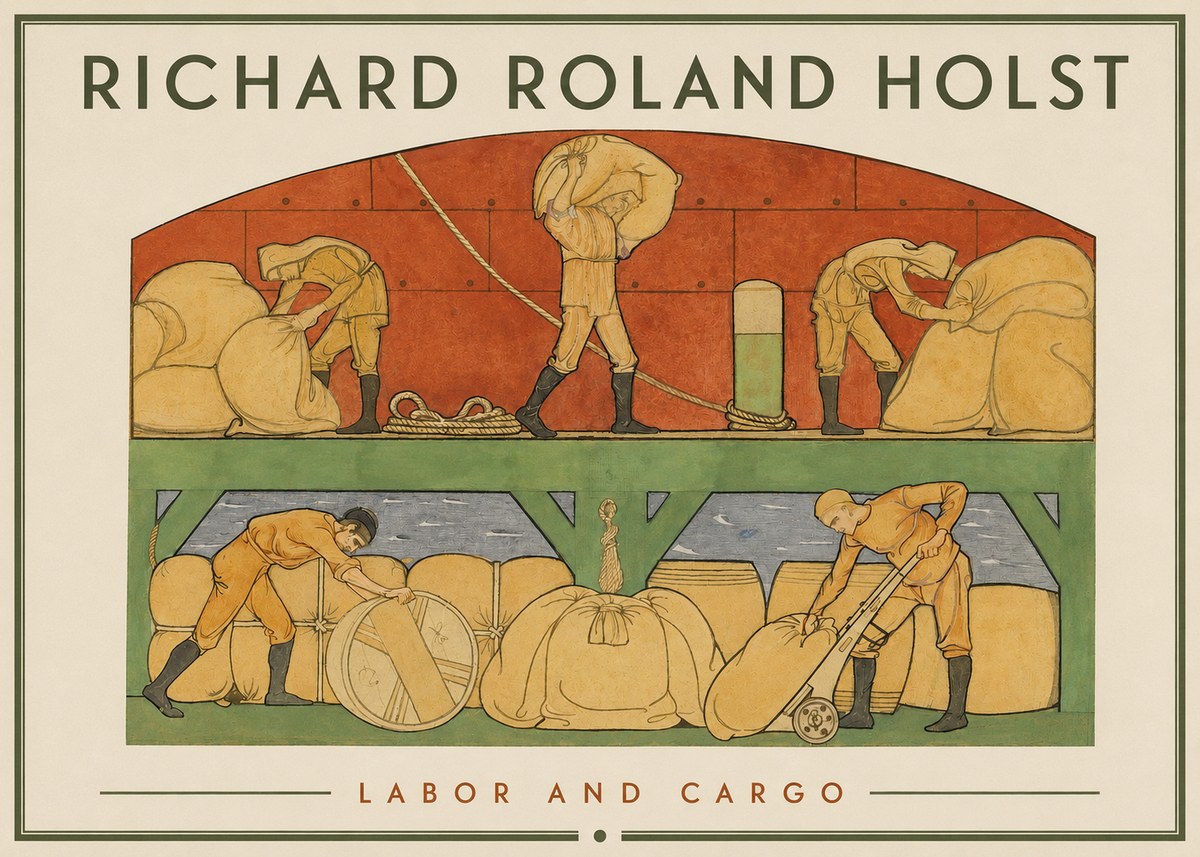 Richard Roland Holst Labor and Cargo No2 - Plakát