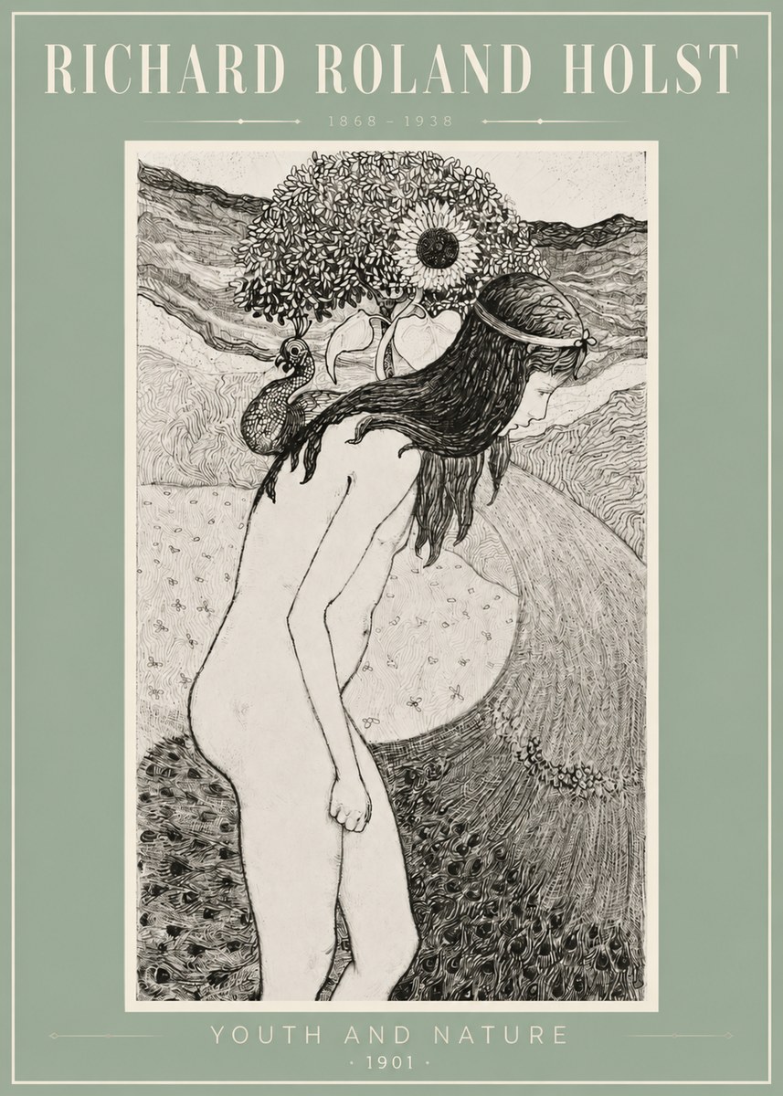 Richard Roland Holst Youth and Nature No3 - Plakát